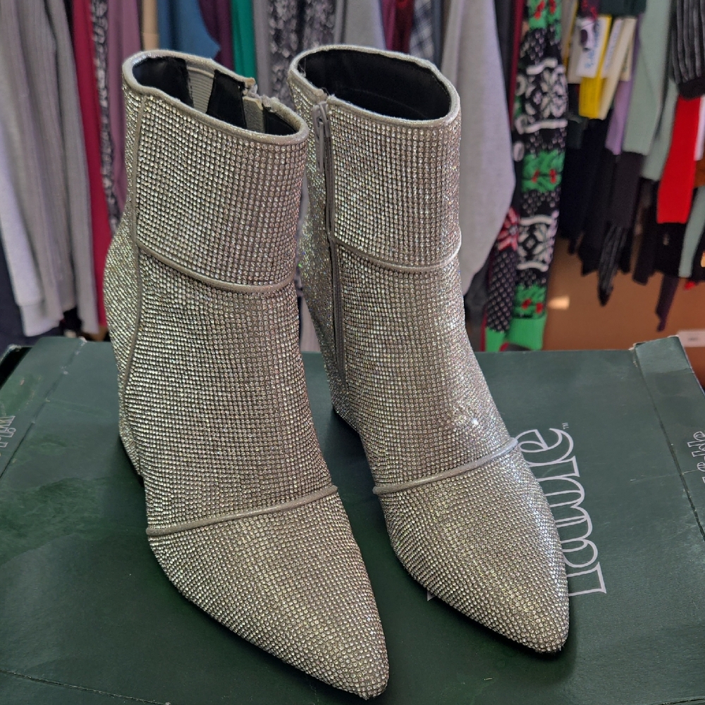 Silver Ankle Boots